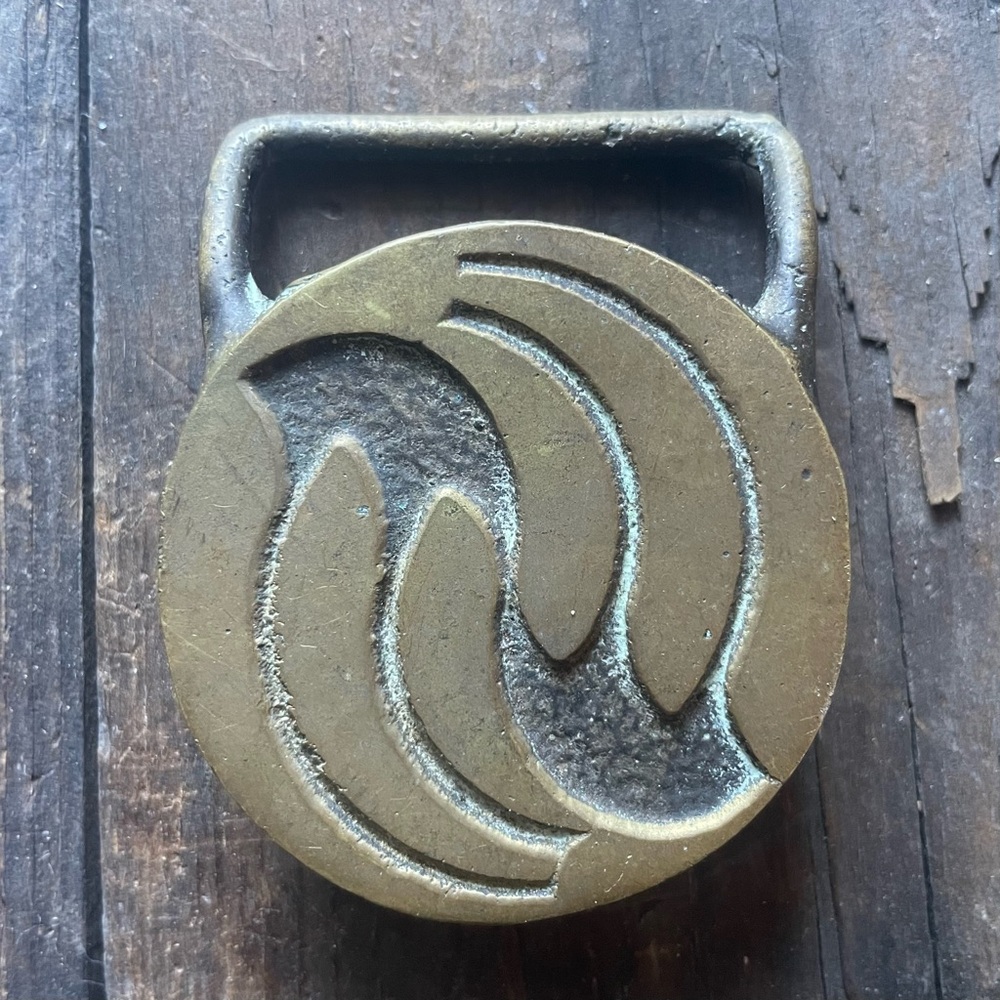Solid Brass 70's Belt Buckle Star Buckle Brass & Pewter Co. Vintage